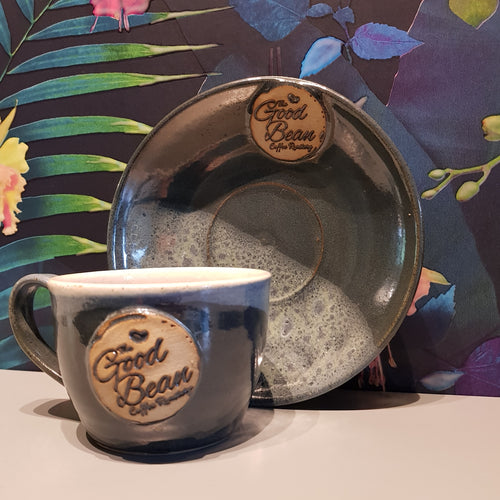 Hand made Medium Coffee Cup & Saucer